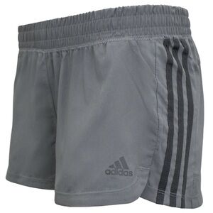 Adidas Women's Pacer 3 Stripe Woven Shorts, GRESIX/BLACK